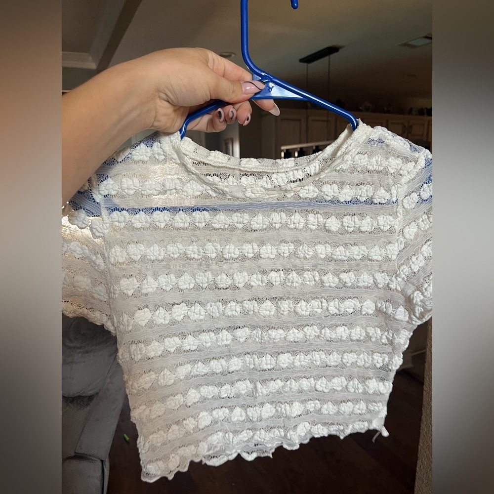White crop top